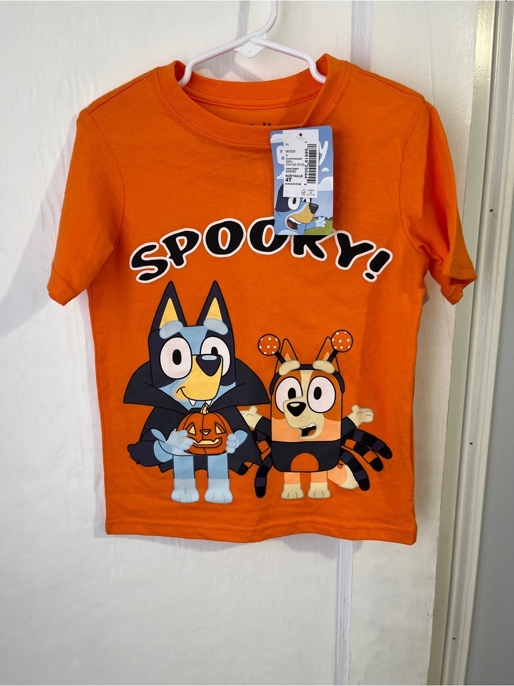 Bluey Orange 'Spooky' Halloween Character Tee